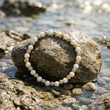 Joy Waterproof Elastic Pearl Mix Bracelet 18K Gold Plating - DANSK Copenhagen