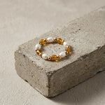Joy Waterproof Elastic Pearl Mix Ring 18K Gold Plating - DANSK Copenhagen