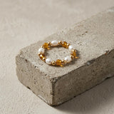 Joy Waterproof Elastic Pearl Mix Ring 18K Gold Plating - DANSK Copenhagen