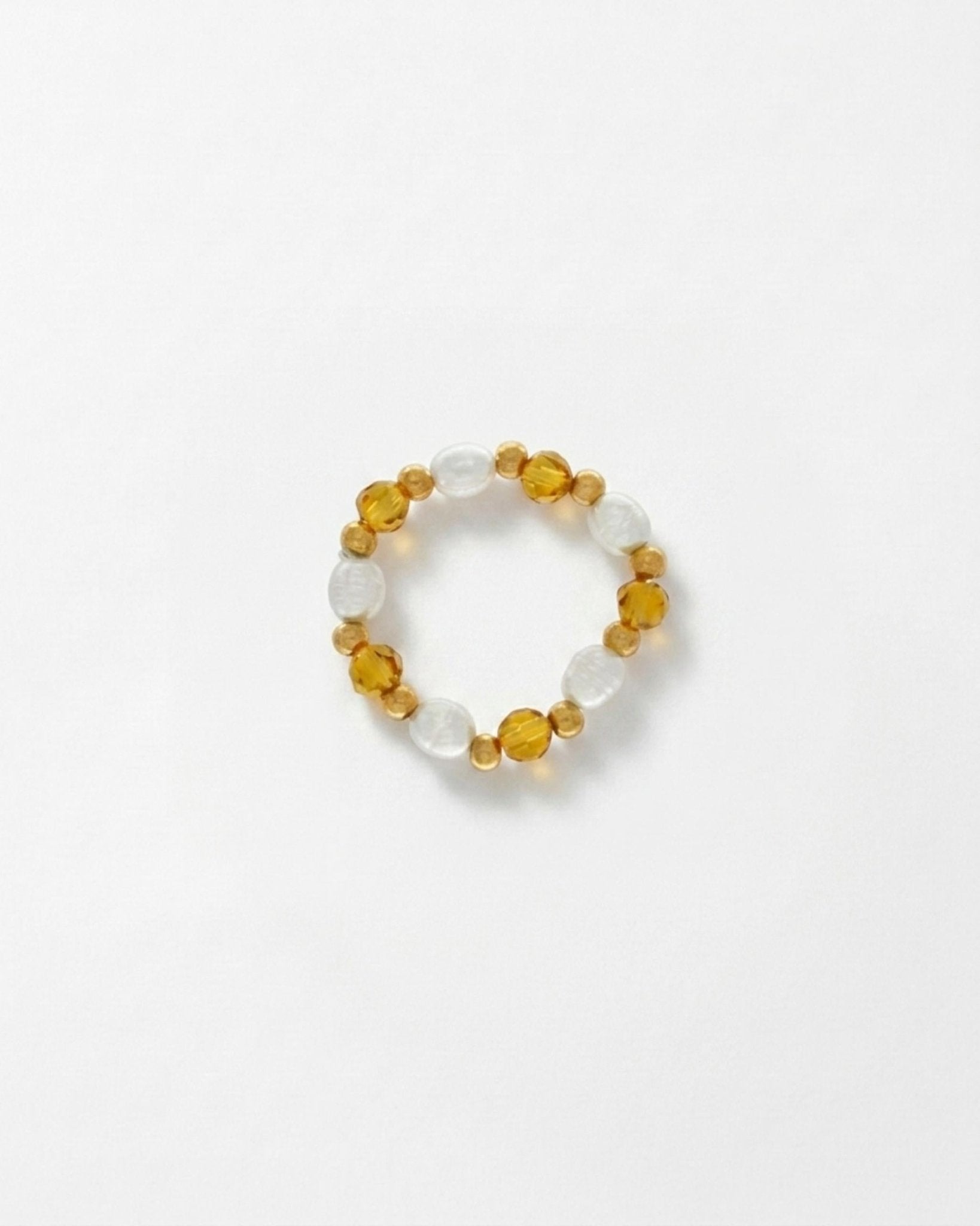 Joy Waterproof Elastic Pearl Mix Ring 18K Gold Plating - DANSK Copenhagen
