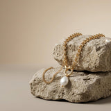 Joy Waterproof Link Pearl Bracelet 18K Gold Plating - DANSK Copenhagen