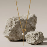Joy Waterproof Link Pearl Necklace 18K Gold Plating - DANSK Copenhagen