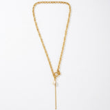 Joy Waterproof Link Pearl Necklace 18K Gold Plating - DANSK Copenhagen