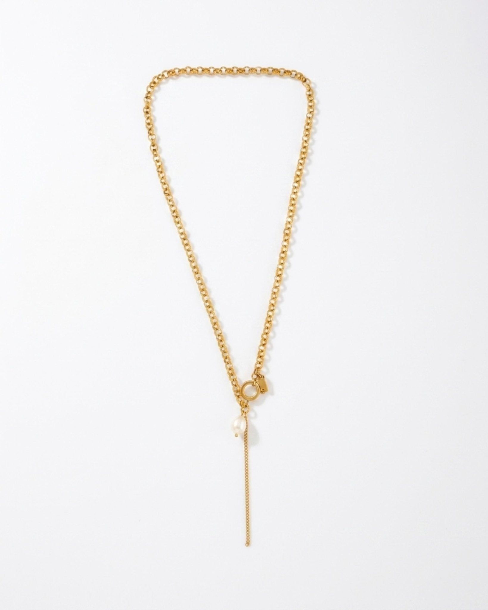Joy Waterproof Link Pearl Necklace 18K Gold Plating - DANSK Copenhagen