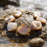 Joy Waterproof Natural Shell Bracelet 18K Gold Plating - DANSK Copenhagen