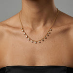 Joy Waterproof Short CZ Multi Crystal Necklace Gold Plating - DANSK Copenhagen