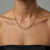 Joy Waterproof Short CZ Multi Crystal Necklace Gold Plating - DANSK Copenhagen