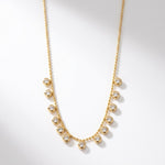 Joy Waterproof Short CZ Multi Crystal Necklace Gold Plating - DANSK Copenhagen