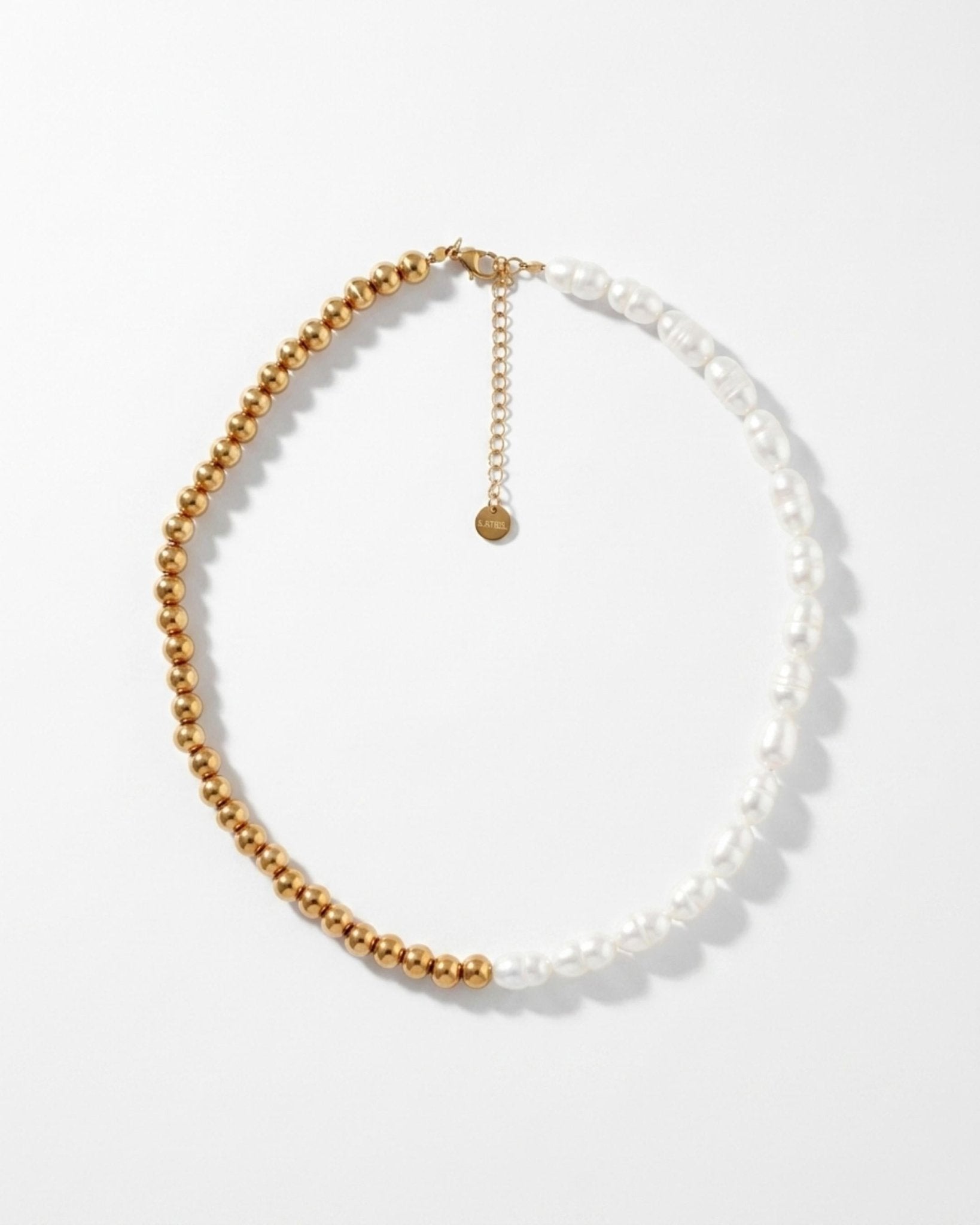 Joy Waterproof Short Irregular Freshwater Pearl & Ball Necklace 18K Gold Plating - DANSK Copenhagen