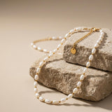 Joy Waterproof Short Multi Pearl & Ball Necklace 18K Gold Plating - DANSK Copenhagen