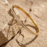 Joy Waterproof Slim CZ Bangle 18K Gold Plating - DANSK Copenhagen