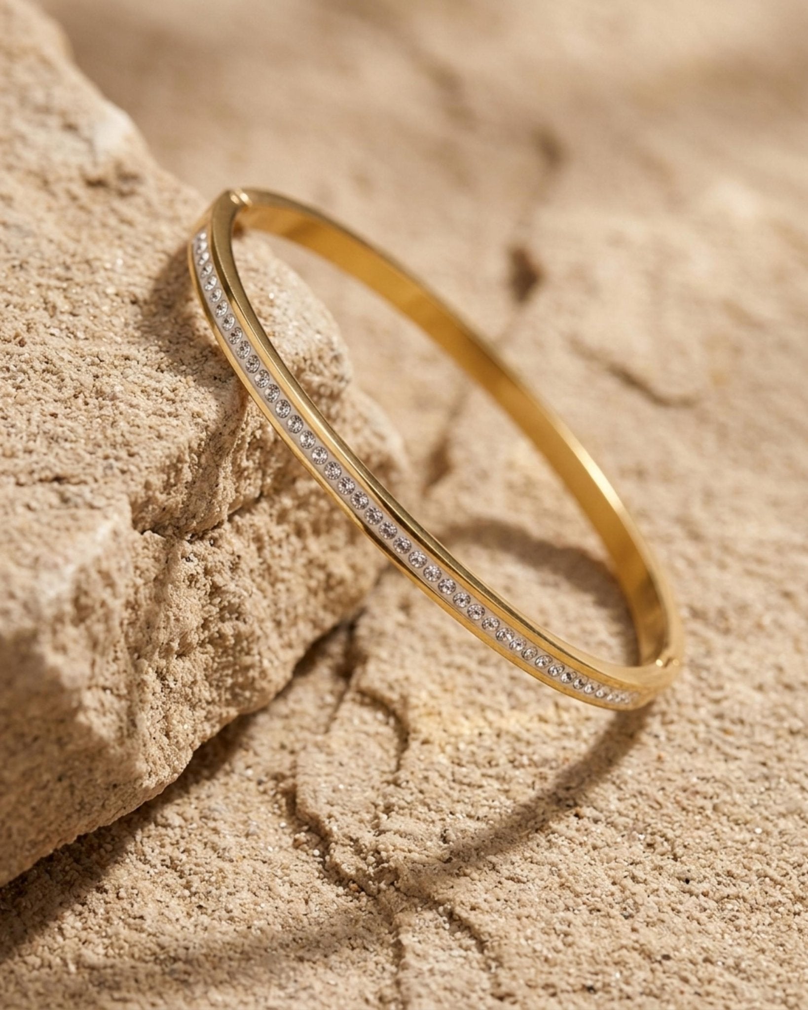 Joy Waterproof Slim CZ Bangle 18K Gold Plating - DANSK Copenhagen