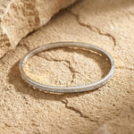 Joy Waterproof Slim CZ Bangle Silver Plating - DANSK Copenhagen
