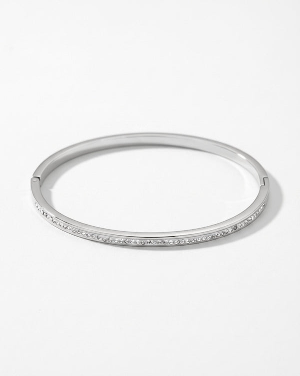 Joy Waterproof Slim CZ Bangle Silver Plating - DANSK Copenhagen