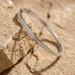 Joy Waterproof Slim CZ Bangle Silver Plating - DANSK Copenhagen