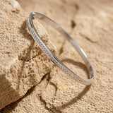Joy Waterproof Slim CZ Bangle Silver Plating - DANSK Copenhagen