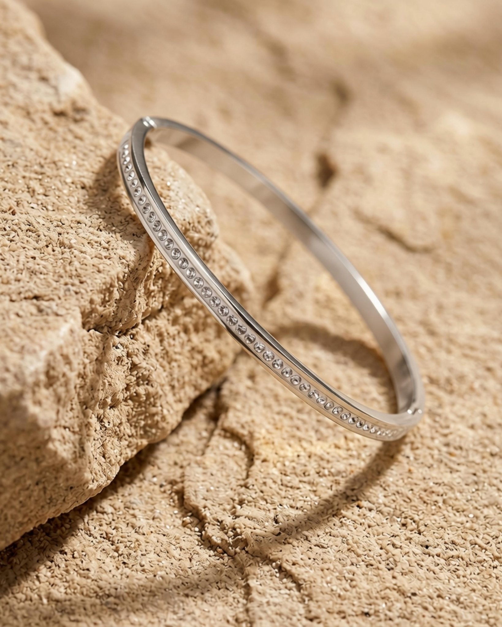 Joy Waterproof Slim CZ Bangle Silver Plating - DANSK Copenhagen