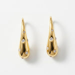 Joy Waterproof Slim Paisley CZ Earring 18K Gold Plating - DANSK Copenhagen