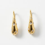 Joy Waterproof Slim Paisley CZ Earring 18K Gold Plating - DANSK Copenhagen