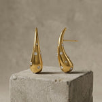 Joy Waterproof Slim Paisley CZ Earring 18K Gold Plating - DANSK Copenhagen