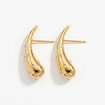 Joy Waterproof Slim Paisley CZ Earring 18K Gold Plating - DANSK Copenhagen