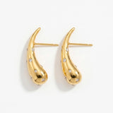 Joy Waterproof Slim Paisley CZ Earring 18K Gold Plating - DANSK Copenhagen