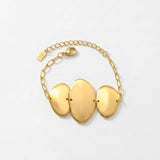 KLARA Waterproof 18K Gold Plated Bracelet - Brushed Stainless Steel - DANSK Copenhagen