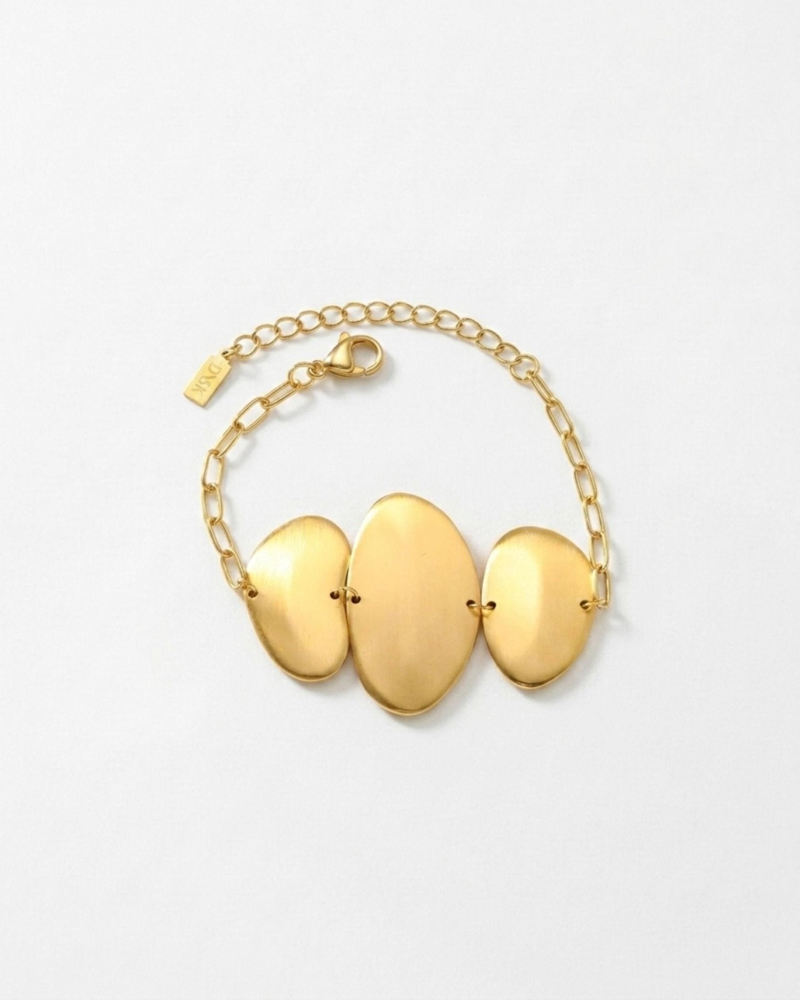 KLARA Waterproof 18K Gold Plated Bracelet - Brushed Stainless Steel - DANSK Copenhagen