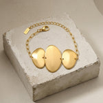 KLARA Waterproof 18K Gold Plated Bracelet - Brushed Stainless Steel - DANSK Copenhagen