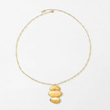 KLARA Waterproof 18K Gold Plated Long Necklace - Brushed Stainless Steel - DANSK Copenhagen