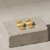 KLARA Waterproof 18K Gold Plated Statement Earrings - Brushed Stainless Steel - DANSK Copenhagen