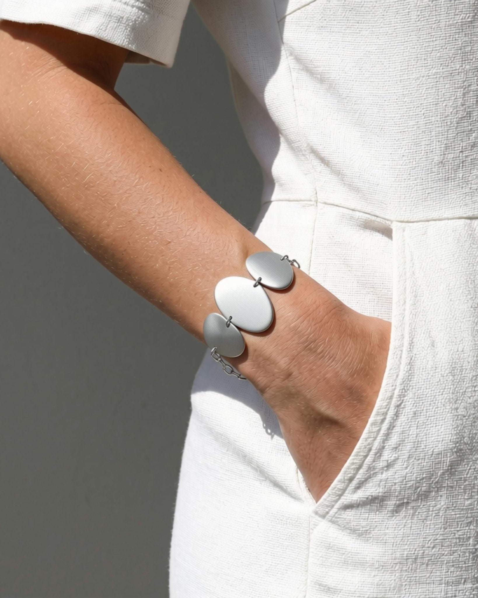 KLARA Waterproof Silver Stainless Steel Bracelet - Brushed Finish - DANSK Copenhagen