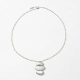 KLARA Waterproof Silver Stainless Steel Long Necklace - Brushed Finish - DANSK Copenhagen