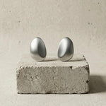 KLARA Waterproof Silver Stainless Steel Post Earrings - Brushed Finish - DANSK Copenhagen