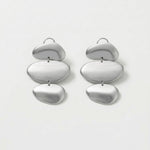 KLARA Waterproof Silver Stainless Steel Statement Earrings - Brushed Finish - DANSK Copenhagen