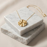 LINN Waterproof 18K Gold Plated Long Necklace - Adjustable Chain & Brushed Stainless Steel - DANSK Copenhagen
