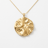 LINN Waterproof 18K Gold Plated Long Necklace - Adjustable Chain & Brushed Stainless Steel -DANSK Copenhagen