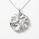 LINN Waterproof Silver Stainless Steel Long Necklace - Adjustable Chain & Brushed Finished - DANSK Copenhagen
