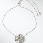 LINN Waterproof Silver Stainless Steel Long Necklace - Adjustable Chain & Brushed Finished - DANSK Copenhagen