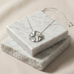 LINN Waterproof Silver Stainless Steel Long Necklace - Adjustable Chain & Brushed Finished - DANSK Copenhagen
