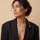 LINN Waterproof Silver Stainless Steel Long Necklace - Adjustable Chain & Brushed Finished - DANSK Copenhagen