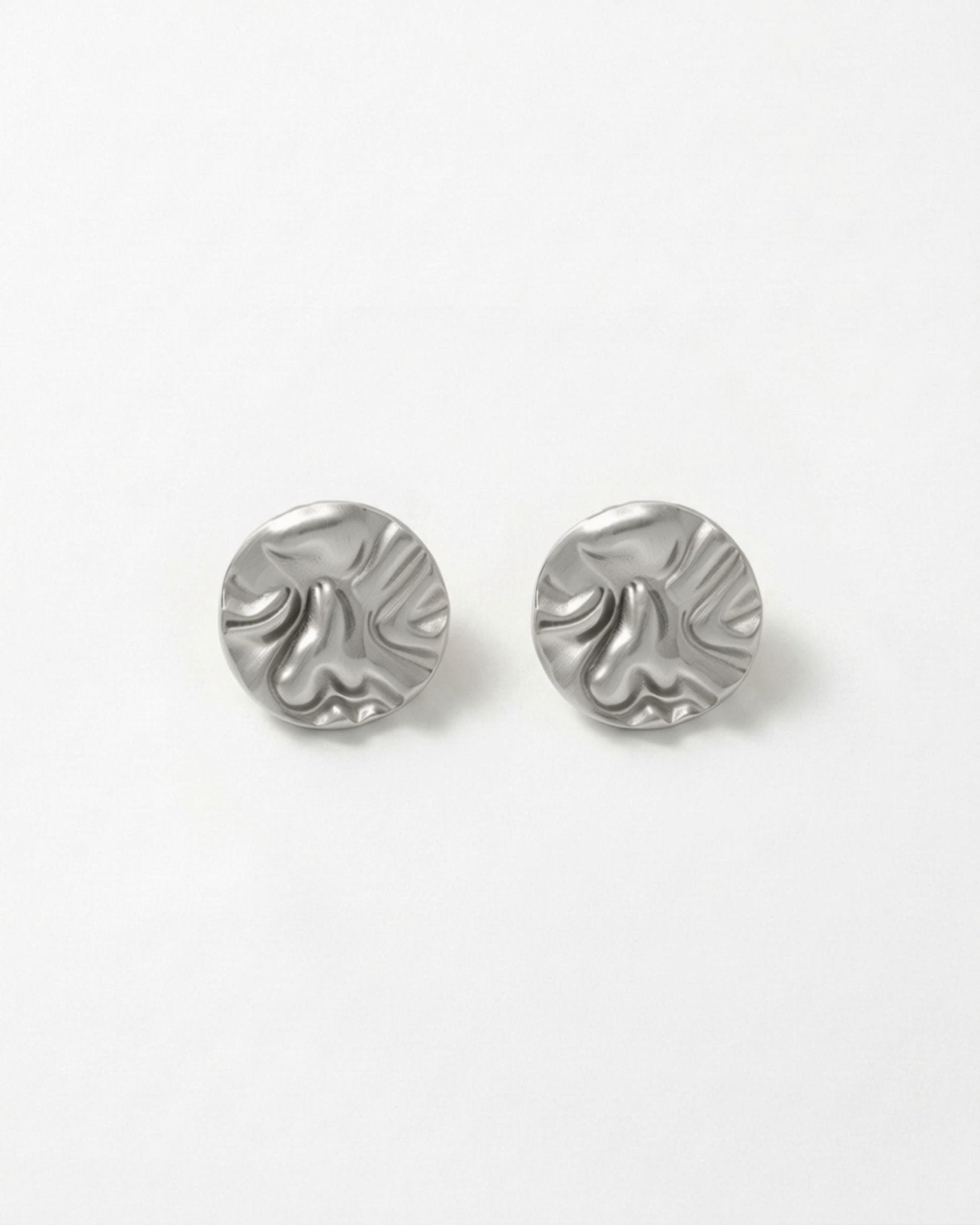 LINN Waterproof Silver Stainless Steel Post Earrings - Brushed Finished - DANSK Copenhagen