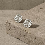 LINN Waterproof Silver Stainless Steel Post Earrings - Brushed Finished - DANSK Copenhagen