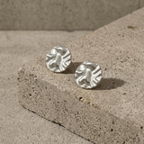 LINN Waterproof Silver Stainless Steel Post Earrings - Brushed Finished - DANSK Copenhagen