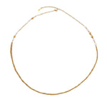 LINNEA Waterproof 18K Gold Plated Long Necklace - Sanded Stainless Steel - DANSK Copenhagen