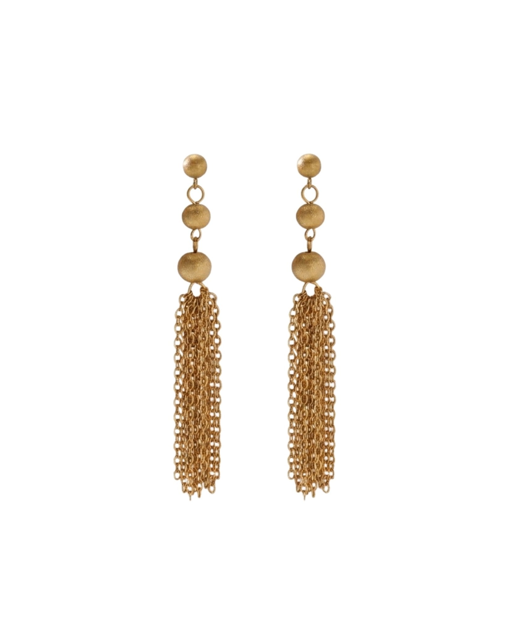 LINNEA Waterproof 18K Gold Plated Statement Earrings - Sanded Stainless Steel - DANSK Copenhagen