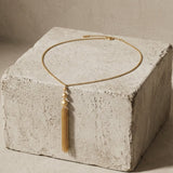LINNEA Waterproof 18K Gold Plated Y Necklace - Sanded Stainless Steel - DANSK Copenhagen
