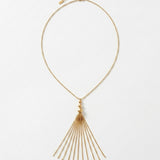 LINNEA Waterproof 18K Gold Plated Y Necklace - Sanded Stainless Steel - DANSK Copenhagen