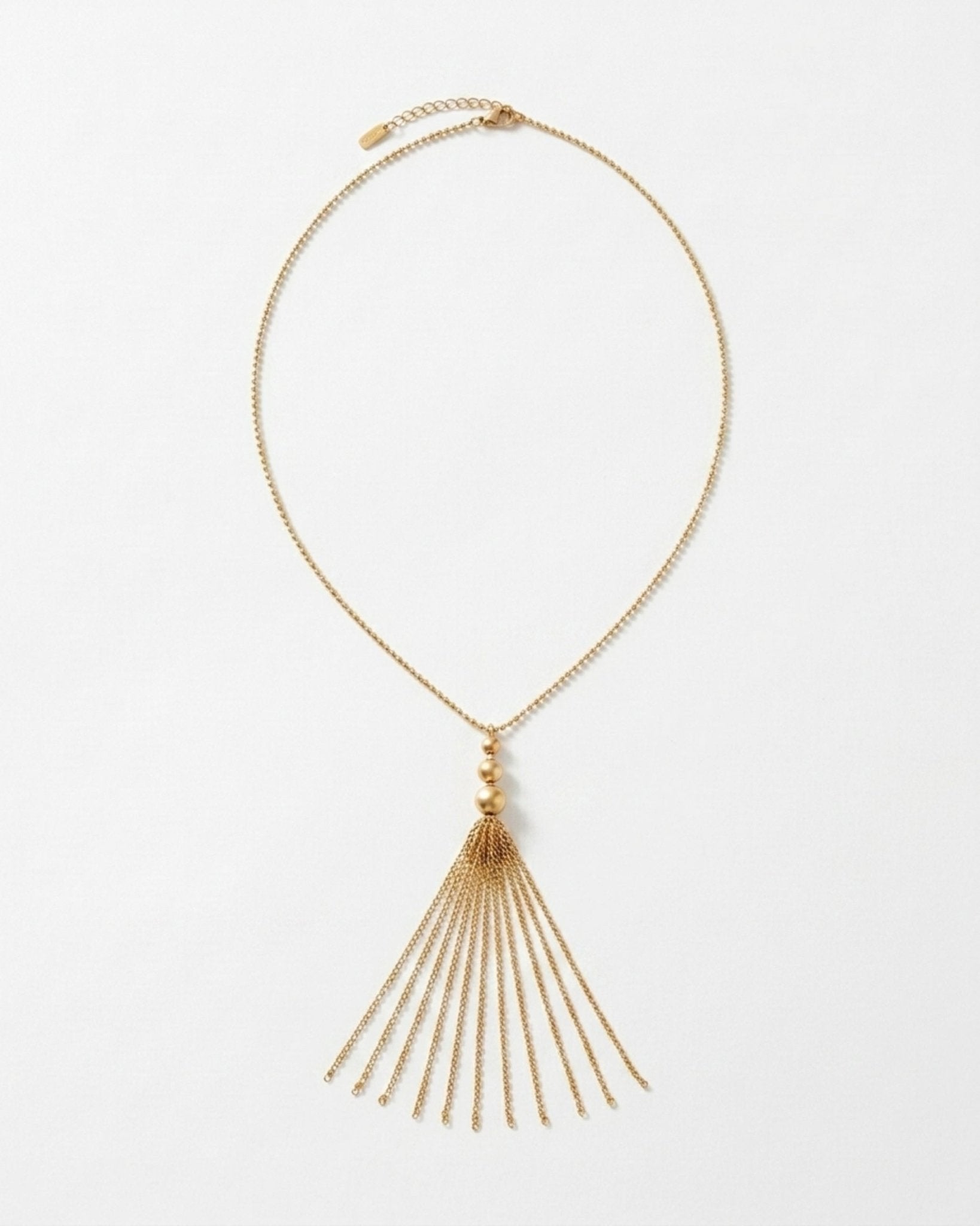 LINNEA Waterproof 18K Gold Plated Y Necklace - Sanded Stainless Steel - DANSK Copenhagen
