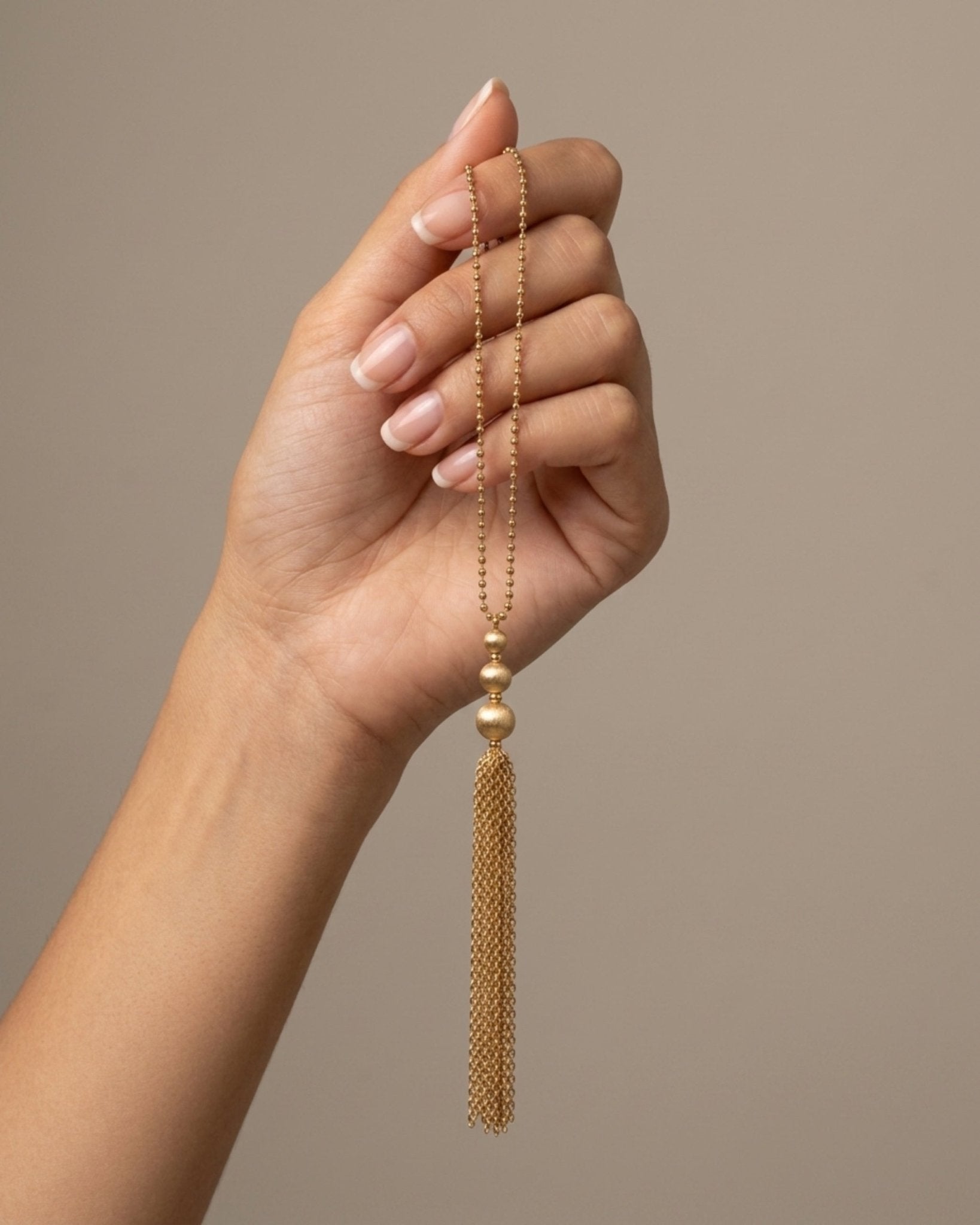 LINNEA Waterproof 18K Gold Plated Y Necklace - Sanded Stainless Steel - DANSK Copenhagen